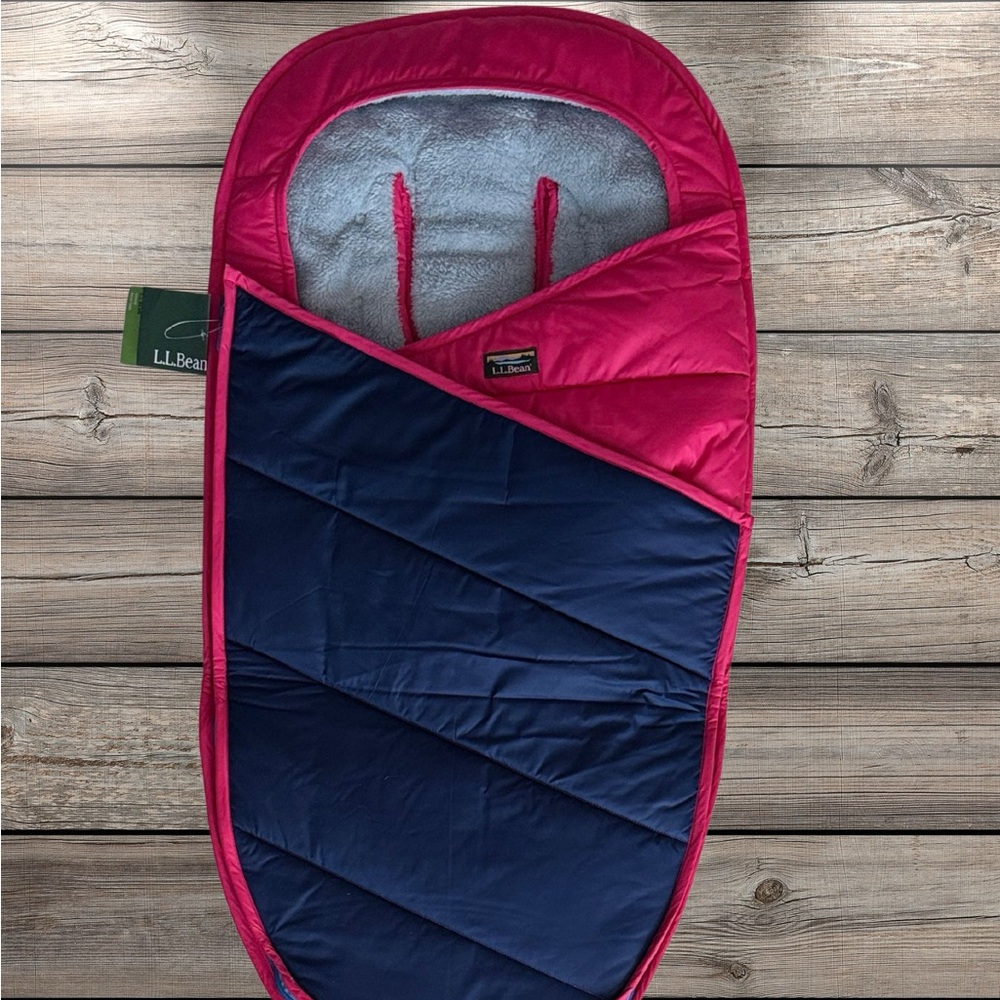 L.L. Bean Kids Snow Bunting in Pink and Navy